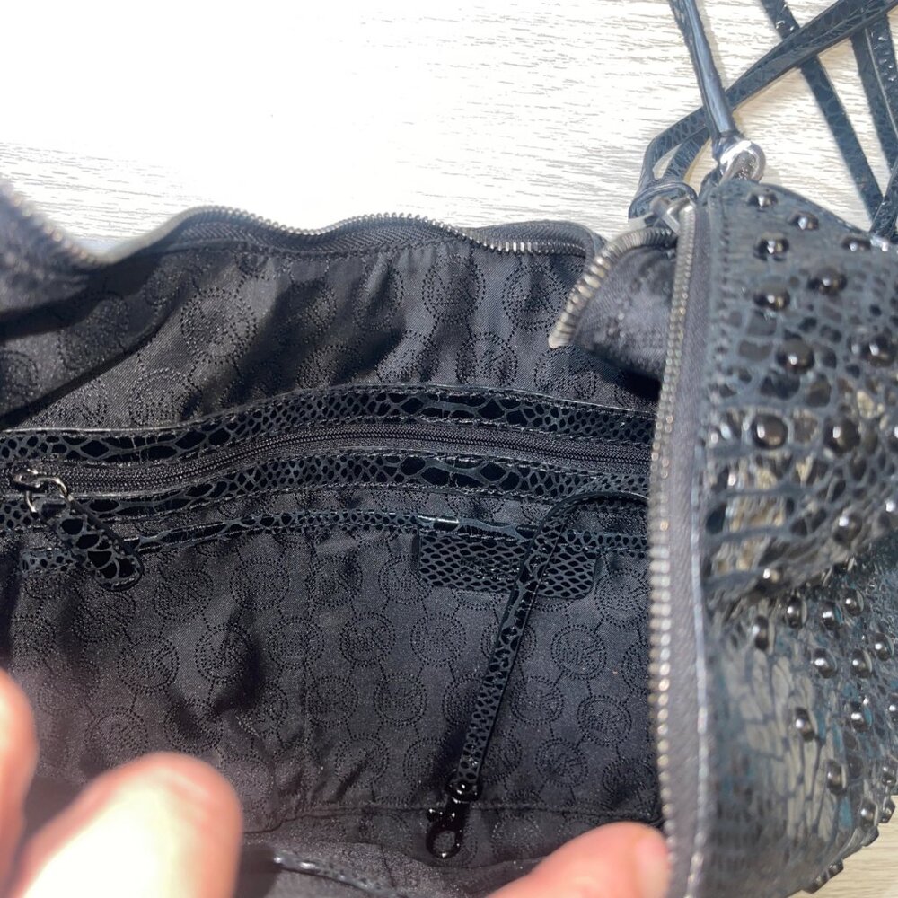 Michael Kors Rhea Crystal Black Python Leather St… - image 9